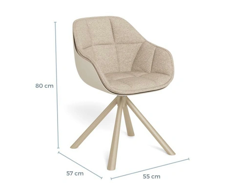 Actona Lenny béžová otočná čalouněná židle do jídelny a obýváku