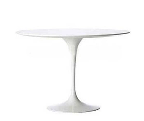 Kulatý jídelní stůl Fiber 120 bílý moderní na jedné noze inspirovaný Tulip Table