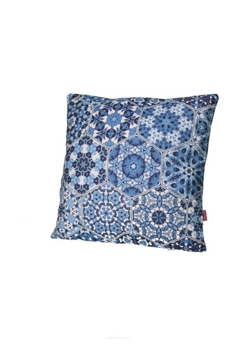 Sametový antialergenní dekorační polštář Blue 40x40 do obýváku a ložnice Intesi