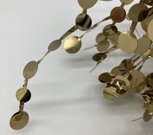 Závěsné svítidlo MONETTI zlaté 40 cm moderní, nastavitelné do obýváku a jídelny