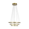 Závěsné LED svítidlo Lune zlaté moderní 3bodové do obýváku, jídelny nebo kuchyně 50 cm