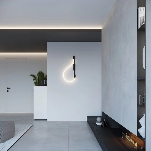 Nástěnné svítidlo GALAKSE černé LED nastavitelné moderní do obýváku a ložnice Thoro