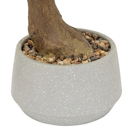 Umělé bonsai stromek Atmosphera 60 cm zelený moderní do obýváku v šedém květináči