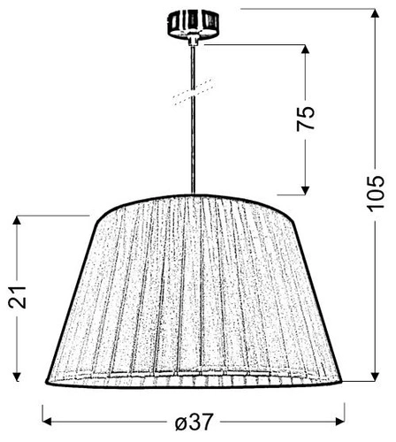 Tiziano 37 závěsná lampa 1x60W E27 černá