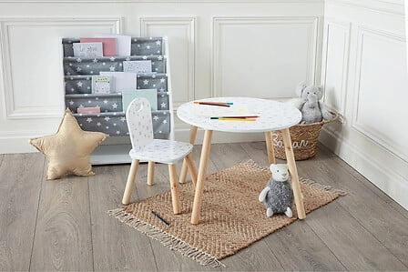 Dětská dřevěná bílá židle Douceur do dětského pokoje