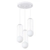 Závěsné svítidlo BRINA 3P bílé moderní nad jídelní stůl a do obýváku SOLLUX
