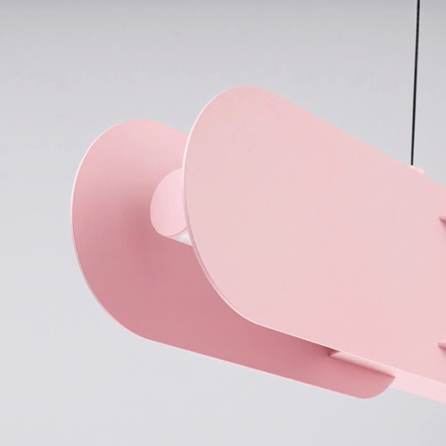Závěsné LED svítidlo CHAIN 158 růžové moderní do jídelny nad stůl