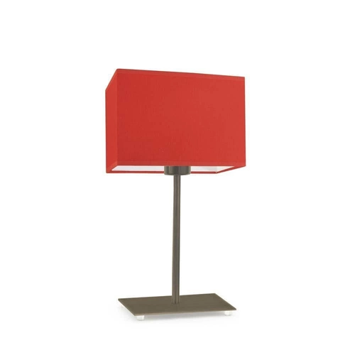 Noční lampička AMALFI moderní červená s textilním stínidlem do ložnice a obýváku 40 cm