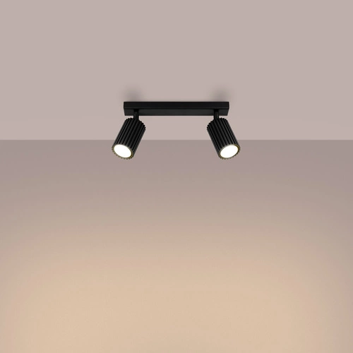 Moderní černé stropní svítidlo Karbon 2 do obýváku a ložnice s nastavitelným stínidlem