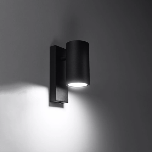 Nástěnné svítidlo UTTI černé moderní kovové do obýváku ložnice koupelny Sollux Lighting