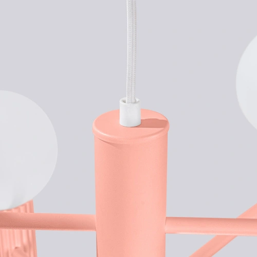 Moderní lustr HALO 6 broskvový stropní svítidlo do obýváku a jídelny