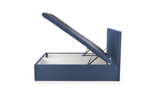 Čalouněná postel Renji 160x200 modrá s úložným prostorem moderní do ložnice