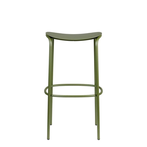 Kovová barová stolička Trick 65 cm zelená moderní do kuchyně a k ostrůvku bez opěrky SCAB Design