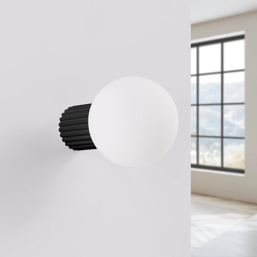 Nástěnné svítidlo HALO černé moderní IP44 do koupelny, obýváku a ložnice SOLLUX LIGHTING