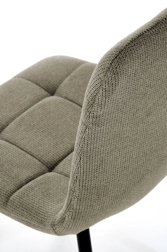 Čalouněná jídelní židle Fime Intesi olivová, moderní do jídelny a obýváku na černých nohách