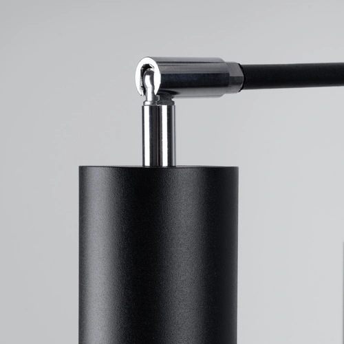 Moderní lustr LEMMI 6 černý kovový do obýváku a jídelny svítí dolů SOLLUX