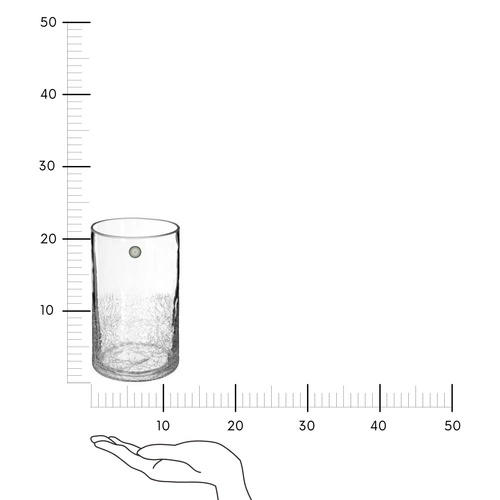 Váza Crackle 20cm transparentní