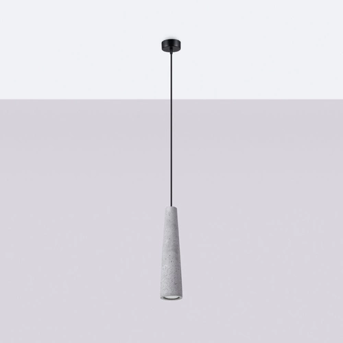 Betonové závěsné svítidlo ELECTRA šedé loftové do obýváku a kuchyně nad ostrůvek 125 cm