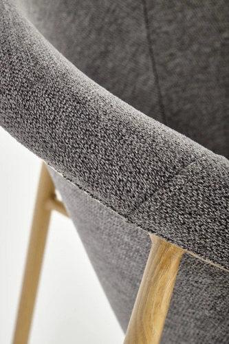 Čalouněná jídelní židle s područkami Mathilde šedá Intesi moderní skandinávský styl