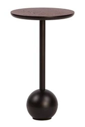 Kulatý konferenční stolek Boll 30 cm americký ořech loftový dřevěný do obýváku NORDIFRA