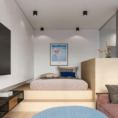 Stropní svítidlo TIUBE černé moderní kovové do obýváku, ložnice nebo kuchyně 12 cm