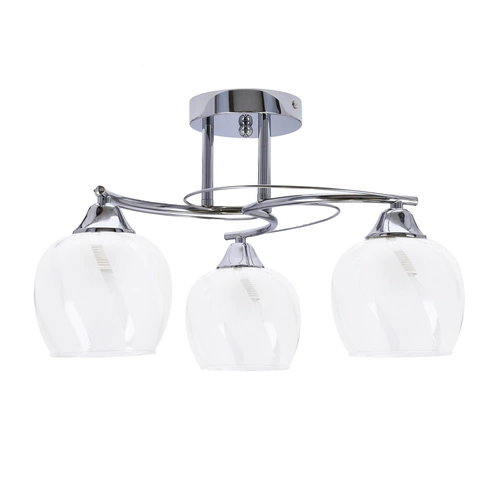 Stropní lampa Prego chrom 3x40W E27 čirý difuzor