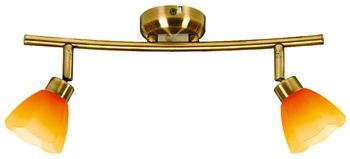 Moderní stropní svítidlo Kango zlaté dvoubodové do obýváku, kuchyně nebo nad stůl Candellux