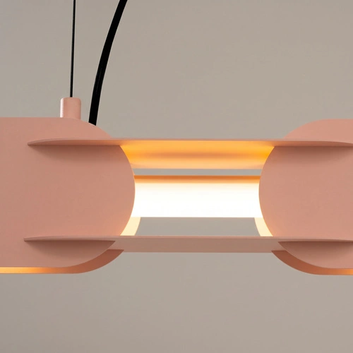 Závěsné LED svítidlo CHAIN 158 broskvové nad ostrůvek moderní
