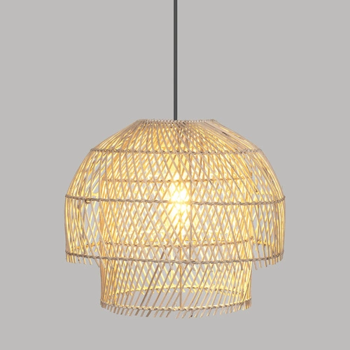 Přírodní závěsná lampa Kery z ratanu