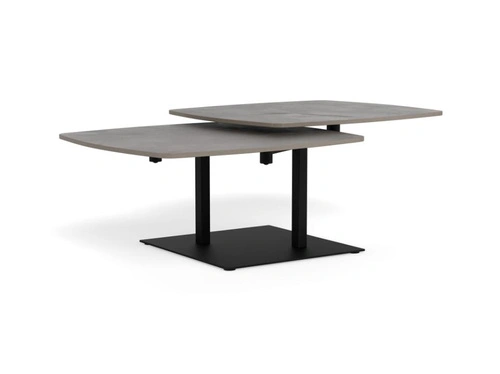 Konferenční stolek Carballo šedý obdélníkový loftový se sedákem