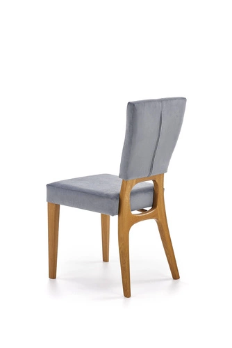 Jídelní židle Remi Intesi dřevěná čalouněná šedá skandinávský dub