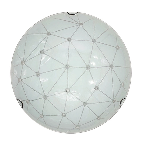 Stropní svítidlo Rock bílá skleněná kulatá moderní do obýváku a kuchyně 30 cm