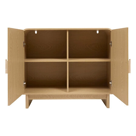 Moderní komoda Lee s policemi 100 cm skandinávská bříza do obýváku Atmosphera