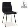 Čalouněná sametová jídelní židle Mello Matt Velvet černá moderní