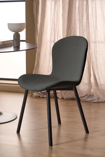 Židle Esra tmavě šedá čalouněná do jídelny a obýváku moderní