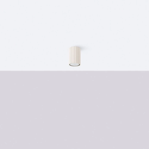 Stropní svítidlo KARBON 10 béžové minimalistické do obýváku a ložnice hliník GU10