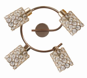 Stropní svítidlo York spirála zlatá glamour 4x do obýváku a jídelny CANDELLUX