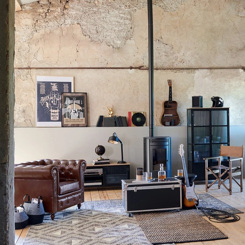 Chesterfield křeslo hnědá kůže