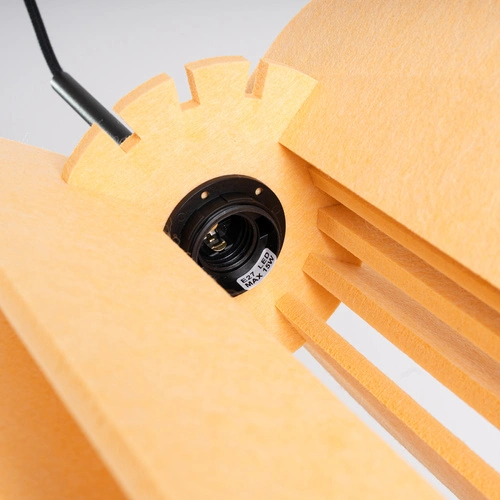 Závěsné svítidlo MULA 27 žluté moderní do obýváku, kuchyně nebo nad stůl z filcu