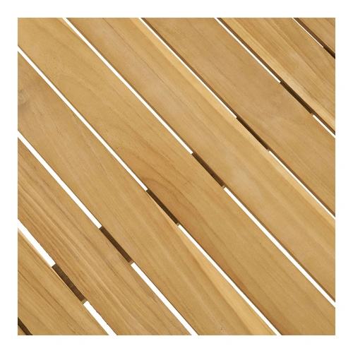 Zahradní stůl Cleveland 220x90 cm z teakového dřeva na terasu s černými nohami