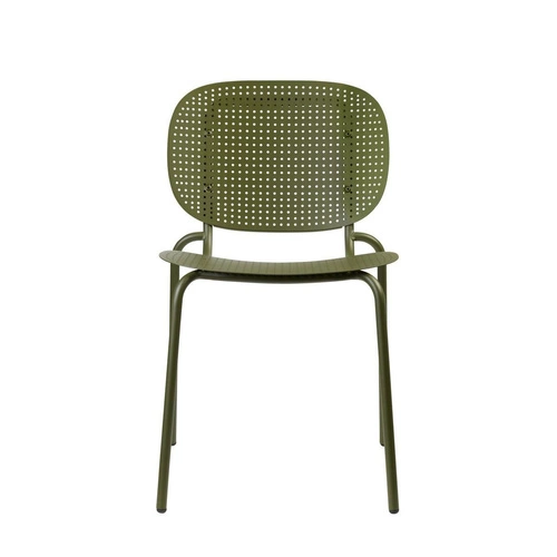 Moderní kovová židle Si-Si Dots SCAB Design zelená na zahradu, terasu i do jídelny