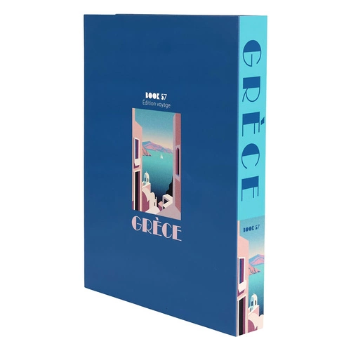 Dekorační krabička Grece Intesi modrá kniha klasická do obýváku a ložnice