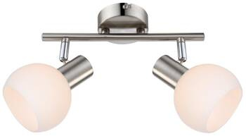 Stropní svítidlo Mauro 2x4W E14 LED rgb saténový nikl s dálkovým ovládáním