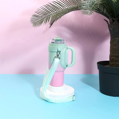 Termohrnek Malibu Intesi 900 ml modro růžový na cesty