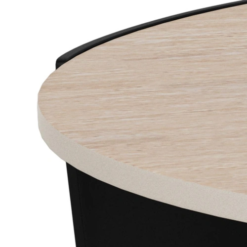 Konferenční stolek Altea kulatý travertin 80 cm moderní do obýváku