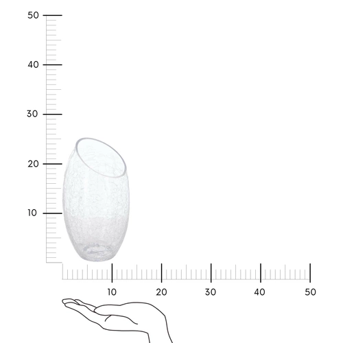 Váza Crack hrubá zkrácená 23 cm