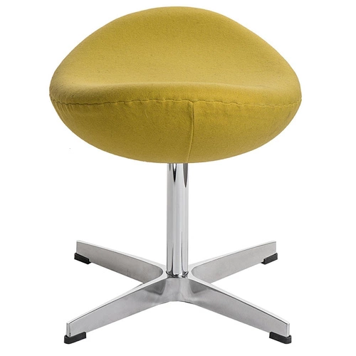 Otočná čalouněná podnožka Egg světle žlutý kašmír moderní do obýváku D2.DESIGN