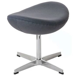 Otočný čalouněný taburet Jajo šedý kašmír Premium do moderního obýváku D2.DESIGN