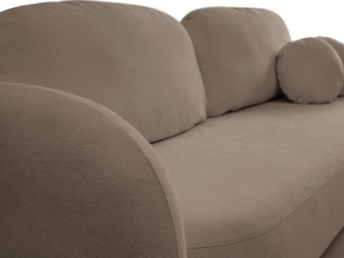 Rozkládací pohovka Salby pro 3 osoby s funkcí spaní hnědá do obýváku moderní