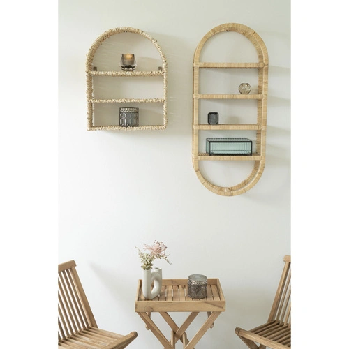 House Nordic sada 2 kouřových kulatých skleněných dekoračních krabiček